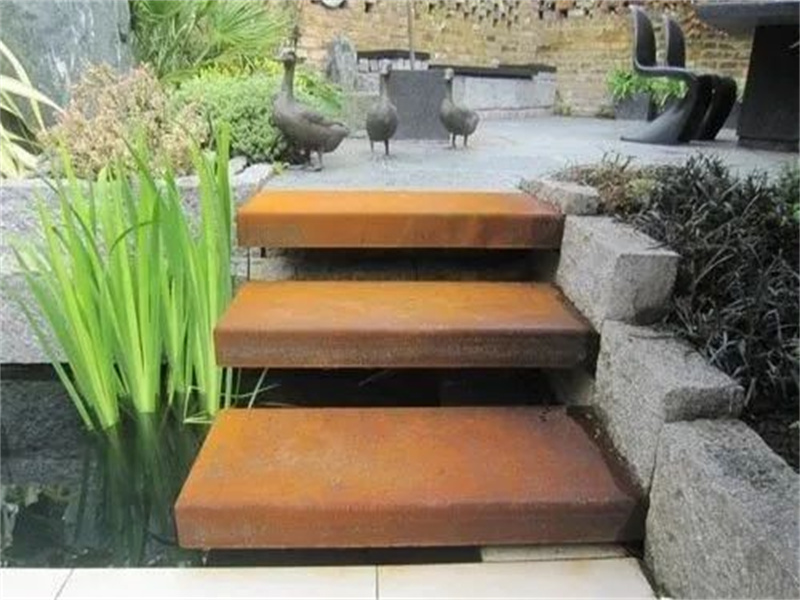 Modern corten steel garden edging For Park Project